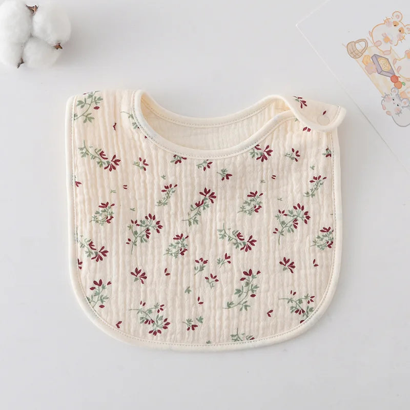 6-Layer Cotton Gauze Baby Bib — U-Shaped