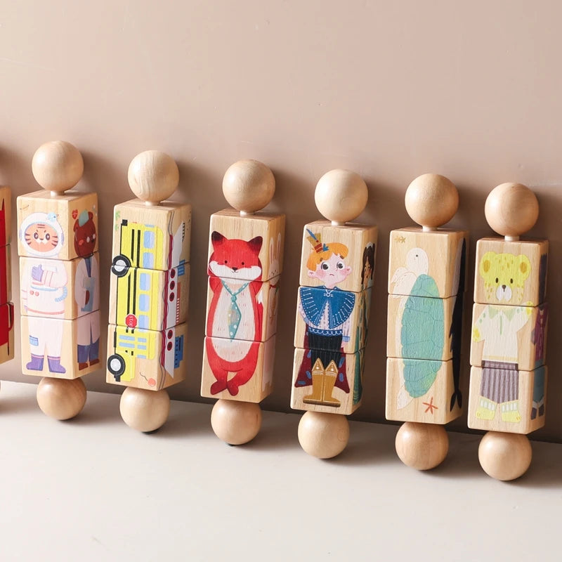 Montessori Rotating Animal Puzzle — Wooden Toy