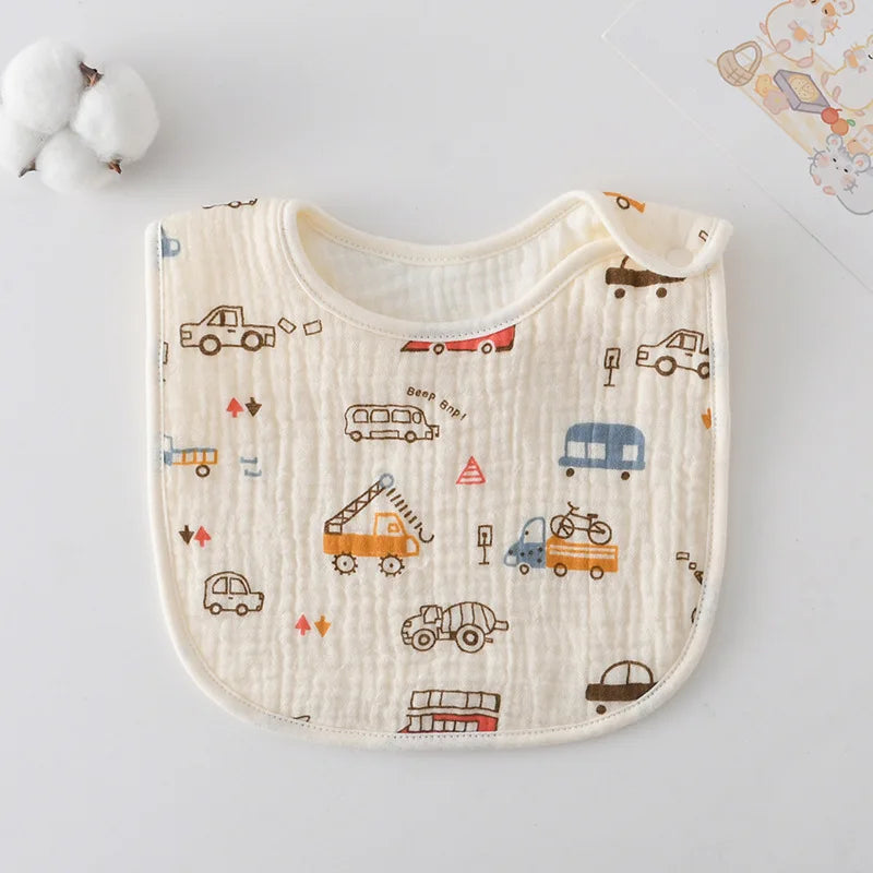 6-Layer Cotton Gauze Baby Bib — U-Shaped