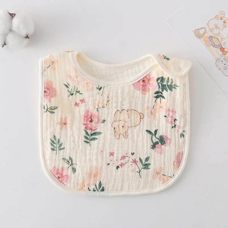 6-Layer Cotton Gauze Baby Bib — U-Shaped