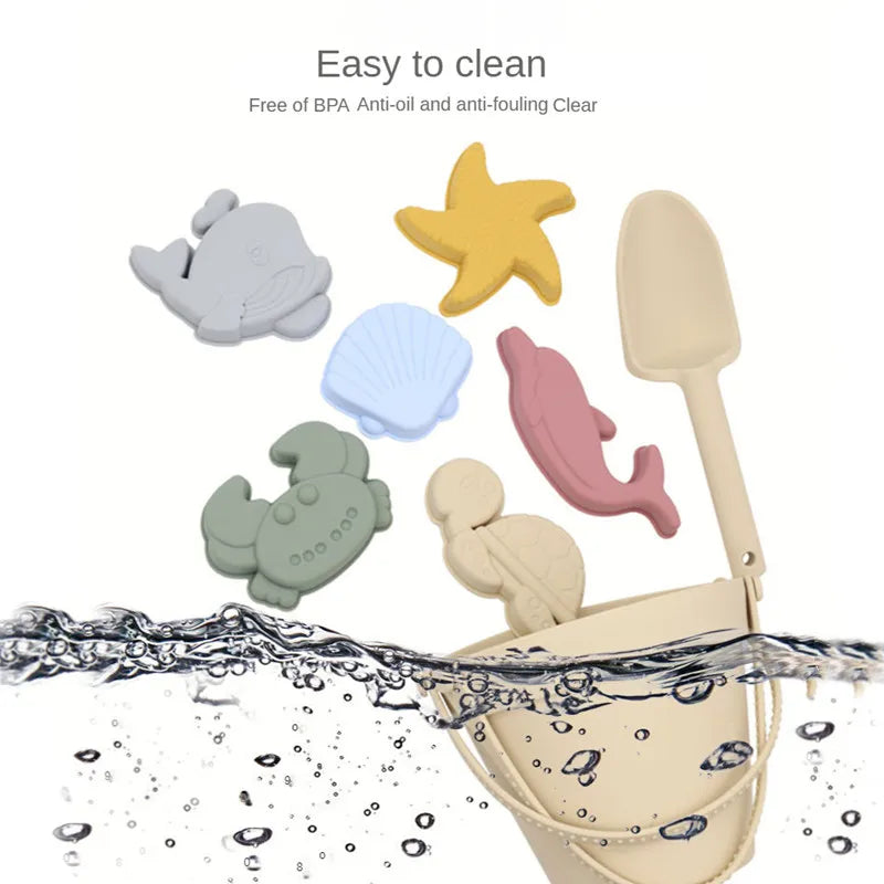 Silicone Beach Toy Set — 8 Pieces