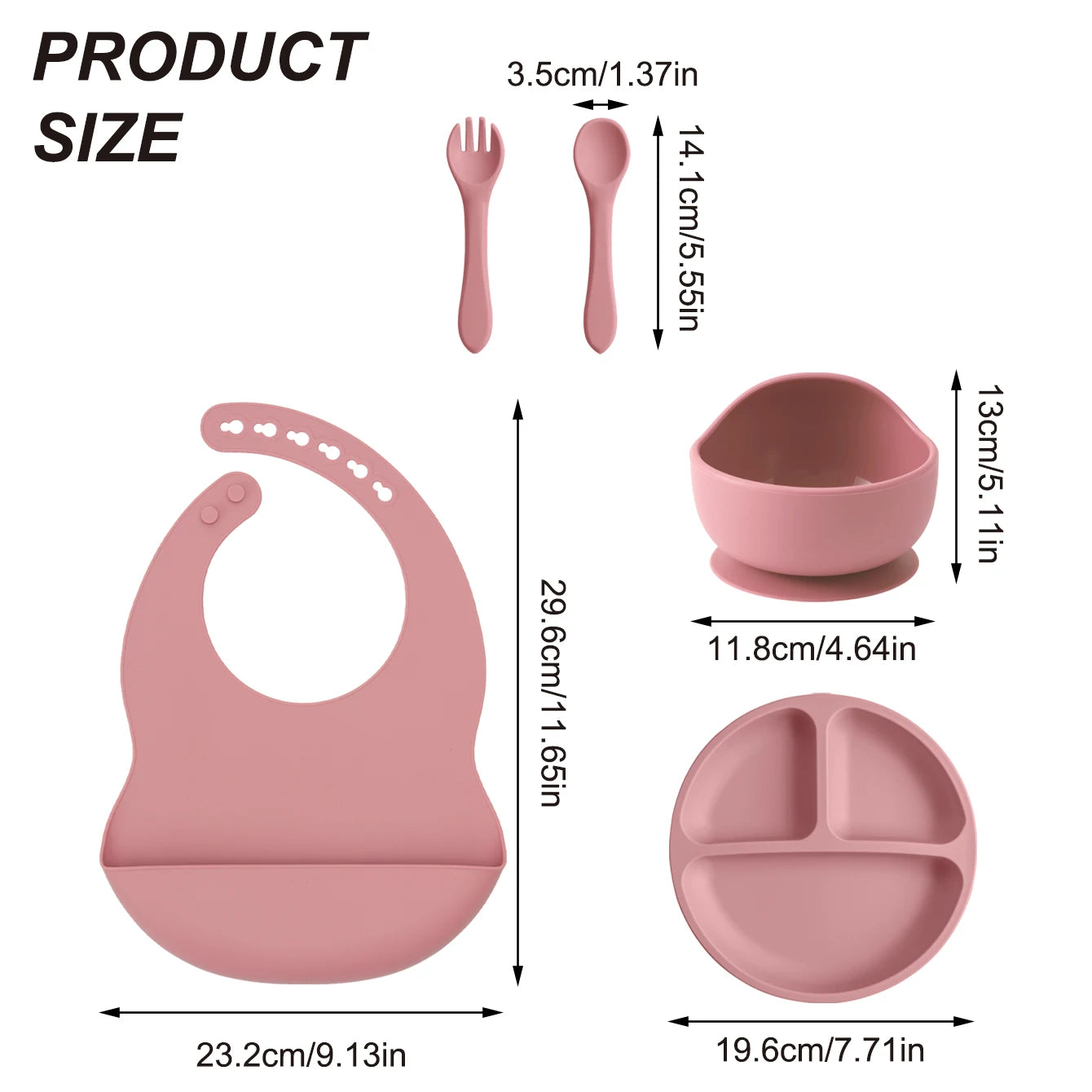 Silicone Baby Feeding Set — 5-Piece