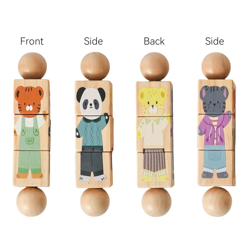 Montessori Rotating Animal Puzzle — Wooden Toy