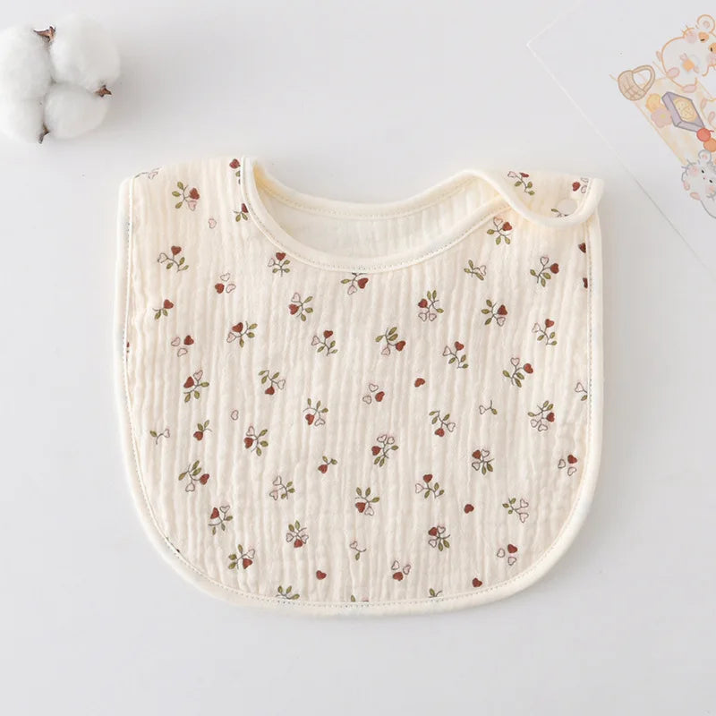 6-Layer Cotton Gauze Baby Bib — U-Shaped