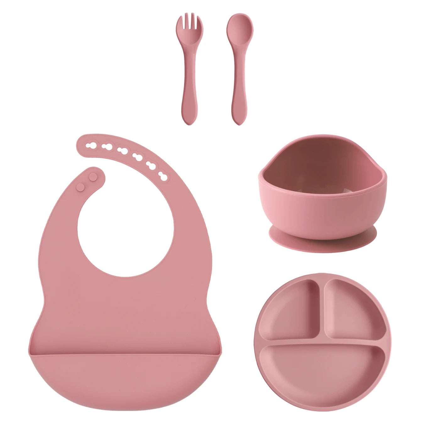 Silicone Baby Feeding Set — 5-Piece
