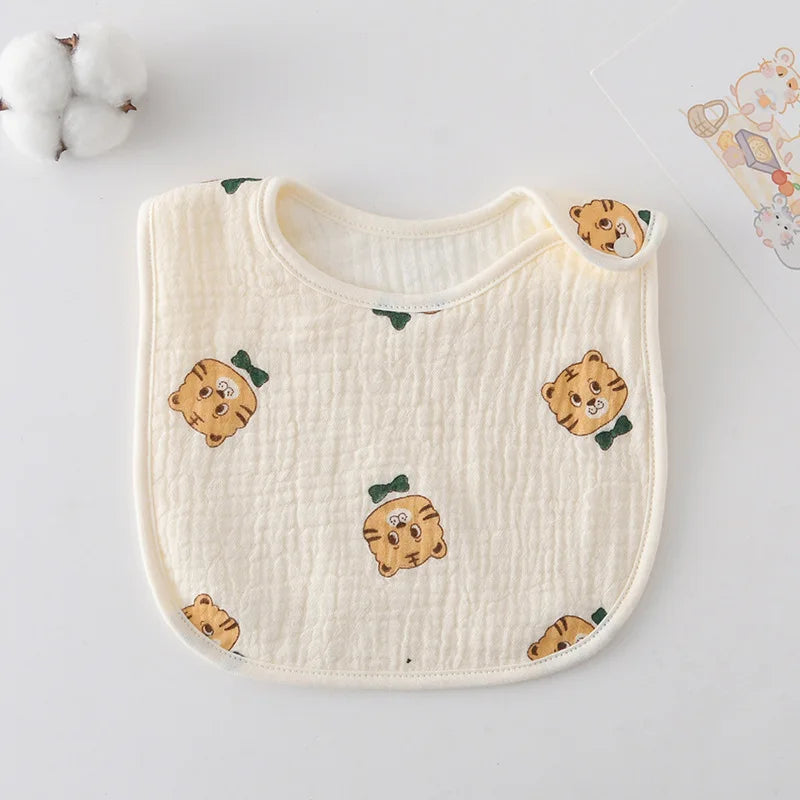 6-Layer Cotton Gauze Baby Bib — U-Shaped