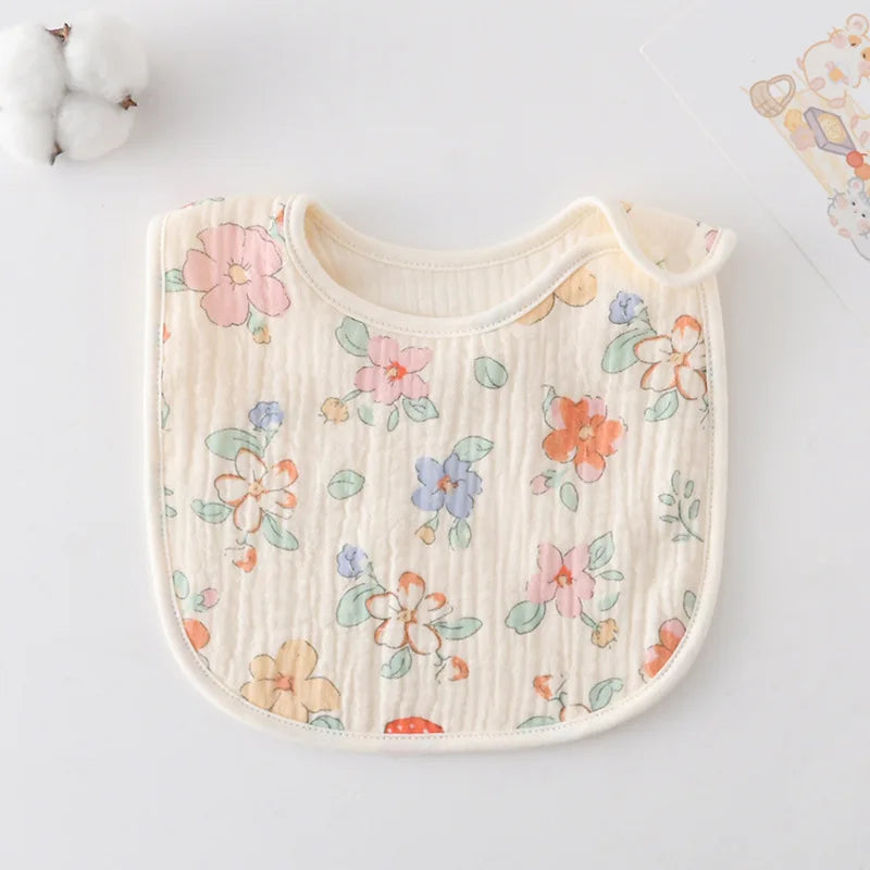 6-Layer Cotton Gauze Baby Bib — U-Shaped