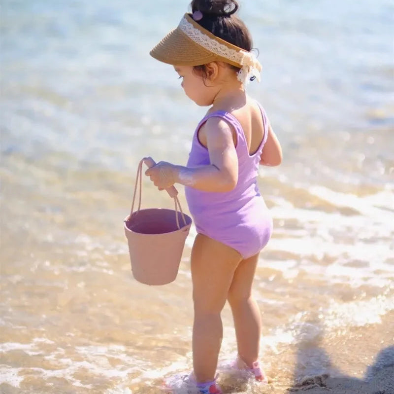 Silicone Beach Toy Set - Bucket, Shovel & Moulds