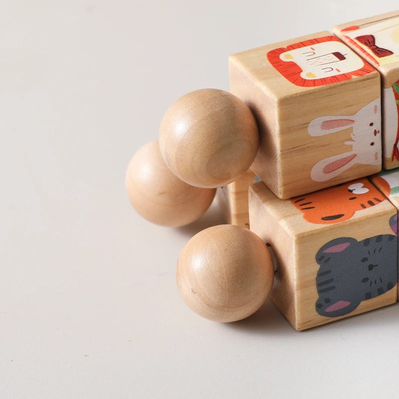 Montessori Rotating Animal Puzzle — Wooden Toy