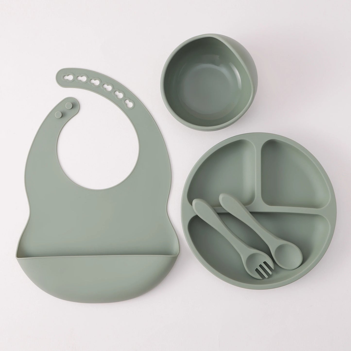 Silicone Baby Feeding Set — 5-Piece
