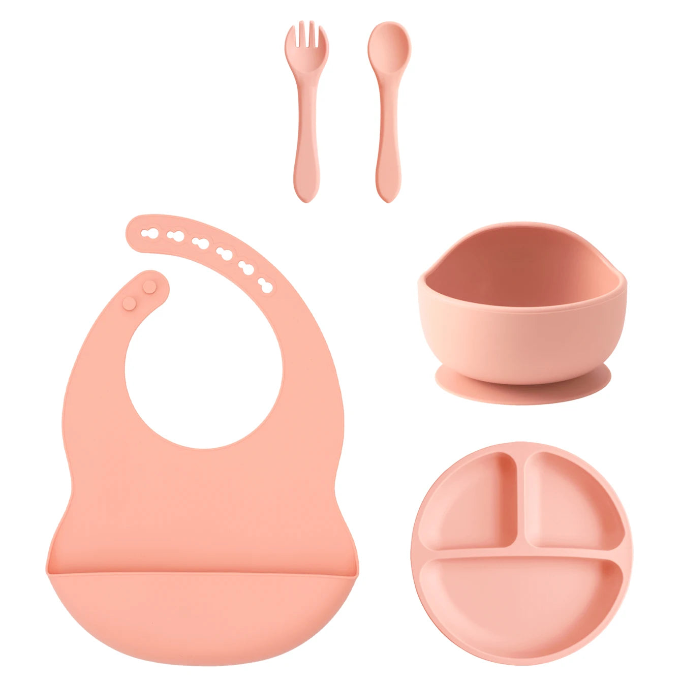 Silicone Baby Feeding Set — 5-Piece