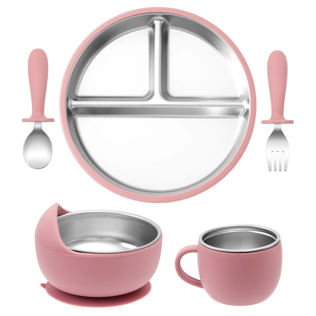 Stainless Steel Baby Feeding Set — 5-Piece