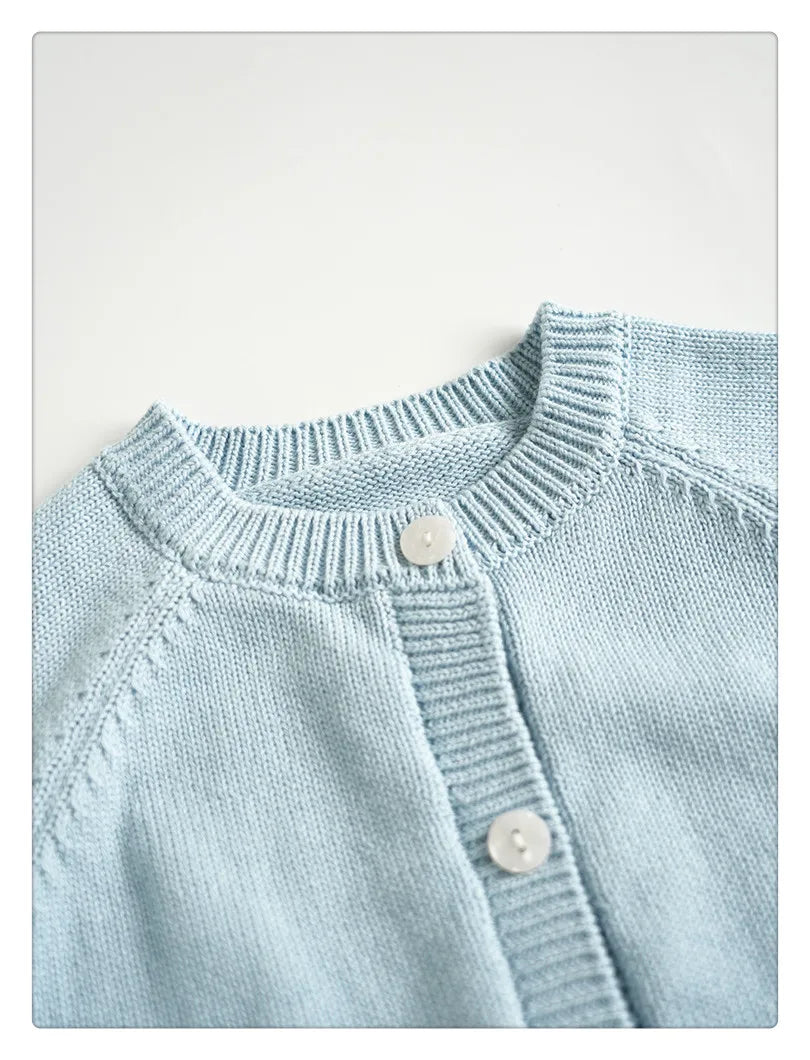 Cartoon Embroidery Knit — Cotton Cardigan