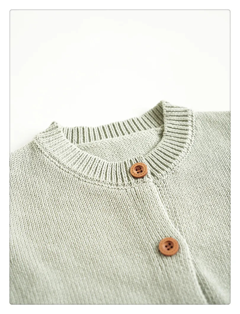 Cartoon Embroidery Knit — Cotton Cardigan