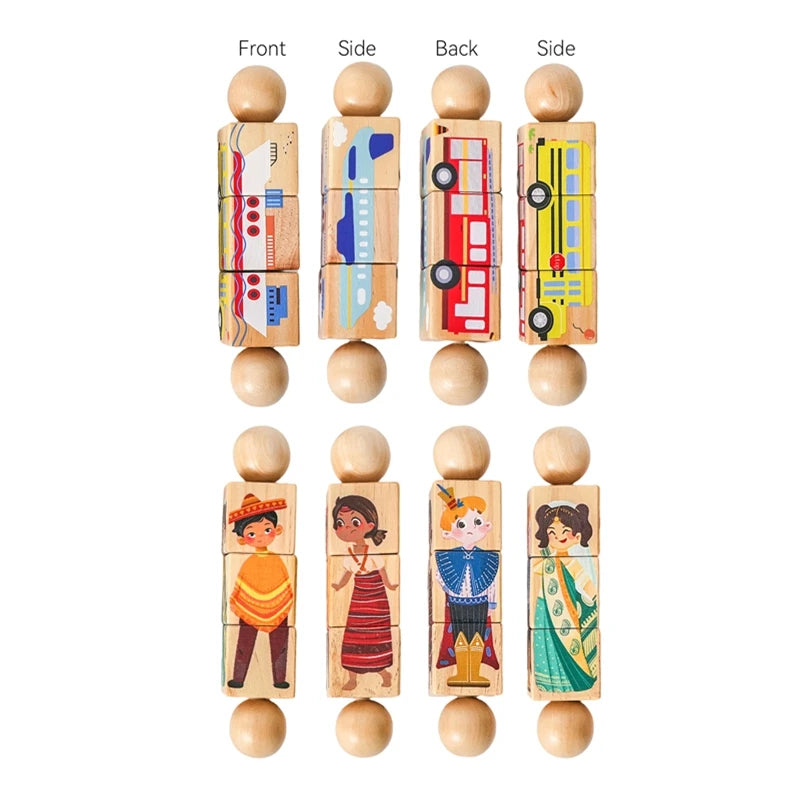 Montessori Rotating Animal Puzzle — Wooden Toy