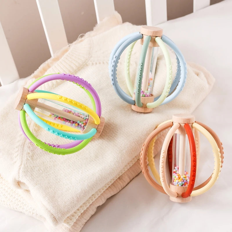 Silicone Sensory Rattle — Teether & Rain Stick