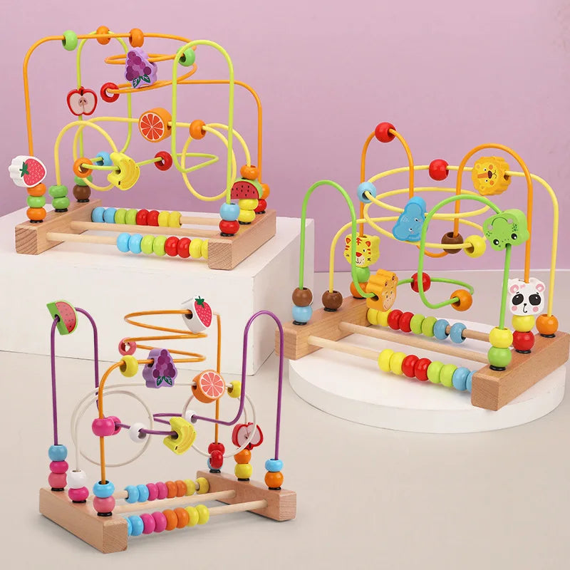 Wooden Bead Maze — Montessori Activity Toy