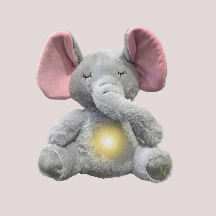 Breathing Soothing Plush Toy — Music, Light & 4 Modes