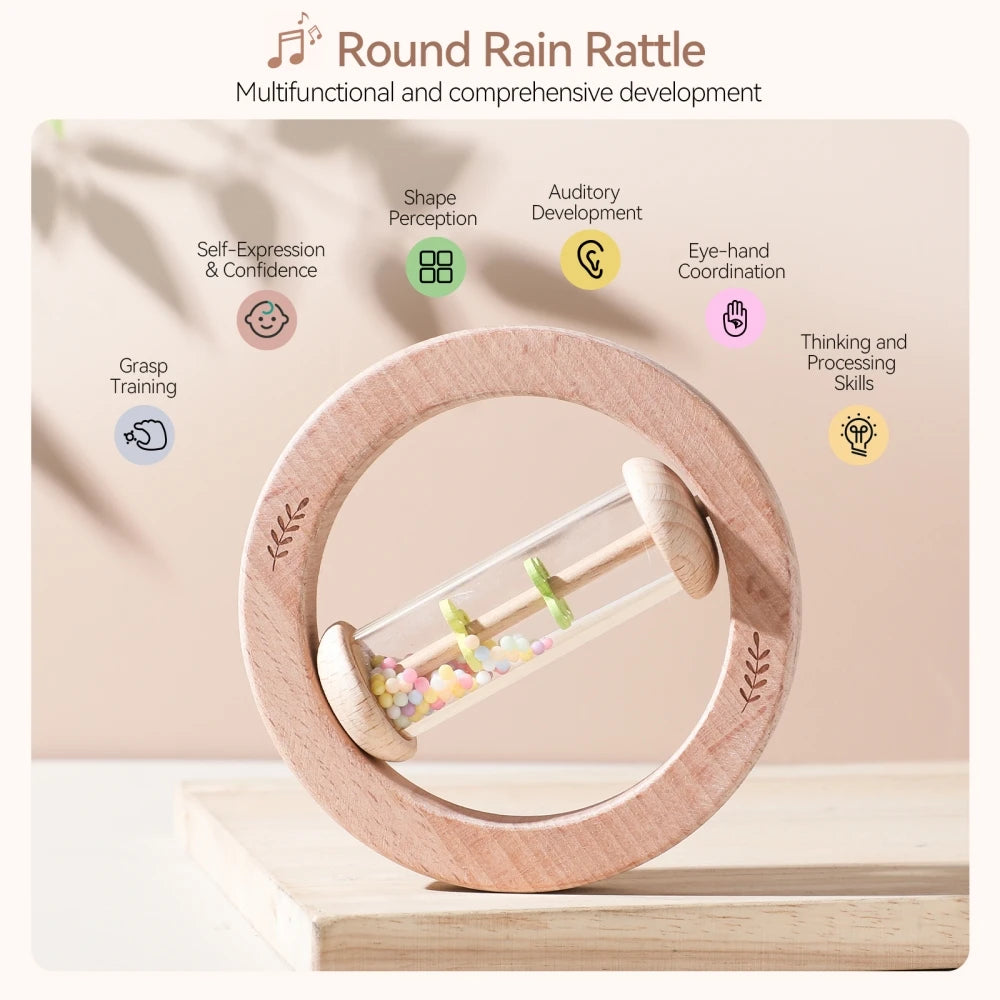 Wooden Rainmaker Toy — Montessori Sensory Shaker