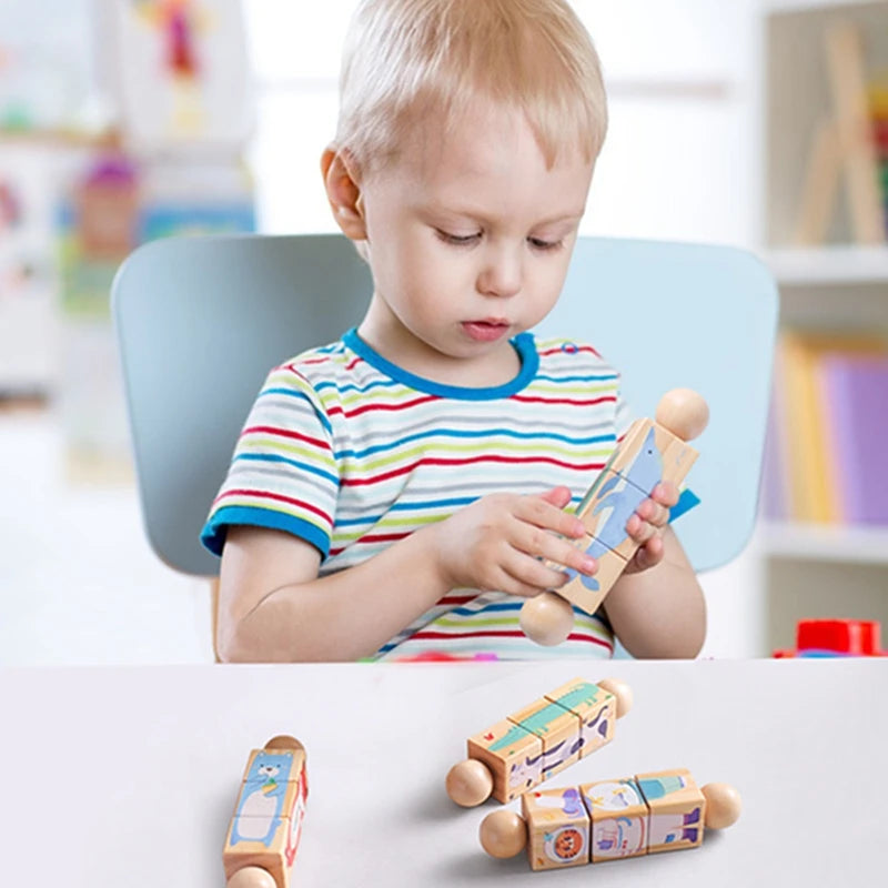 Montessori Puzzle Rattle – Wooden Toy