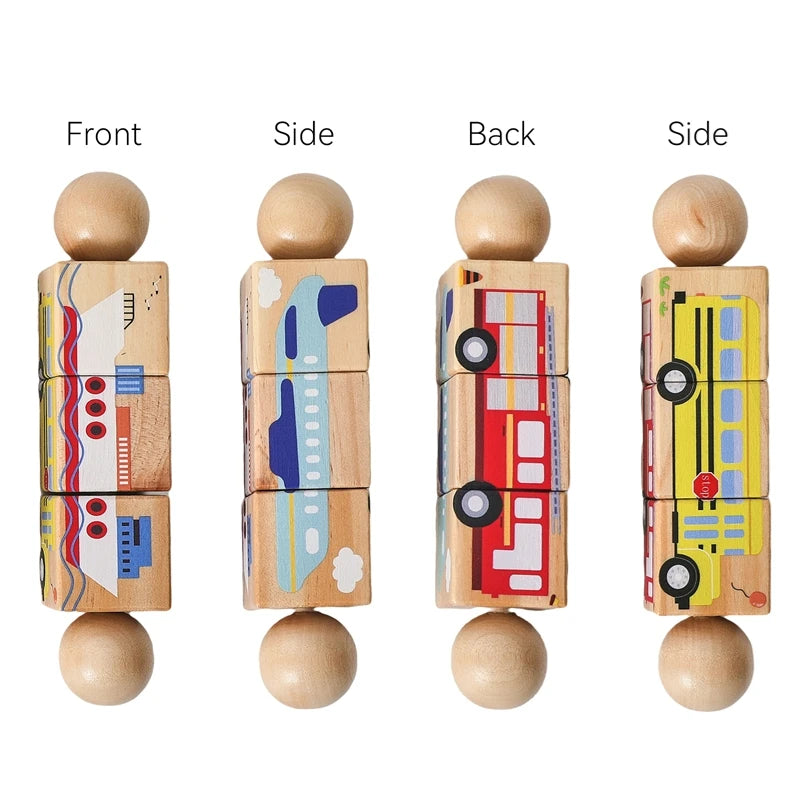Montessori Rotating Animal Puzzle — Wooden Toy