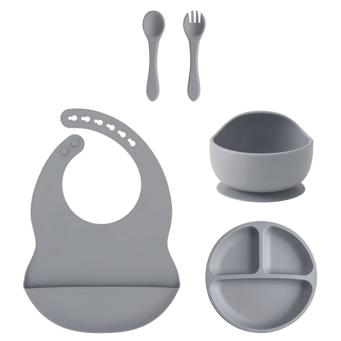Silicone Baby Feeding Set — 5-Piece