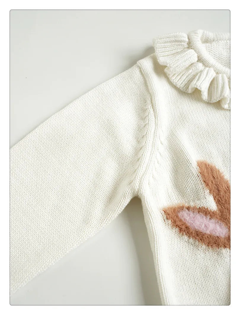 Cartoon Embroidery Knit — Cotton Cardigan