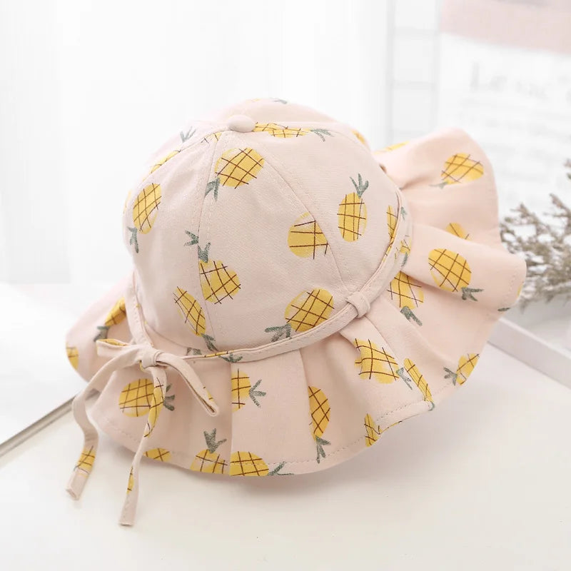 Cotton Sun Hat with Bow — Adjustable