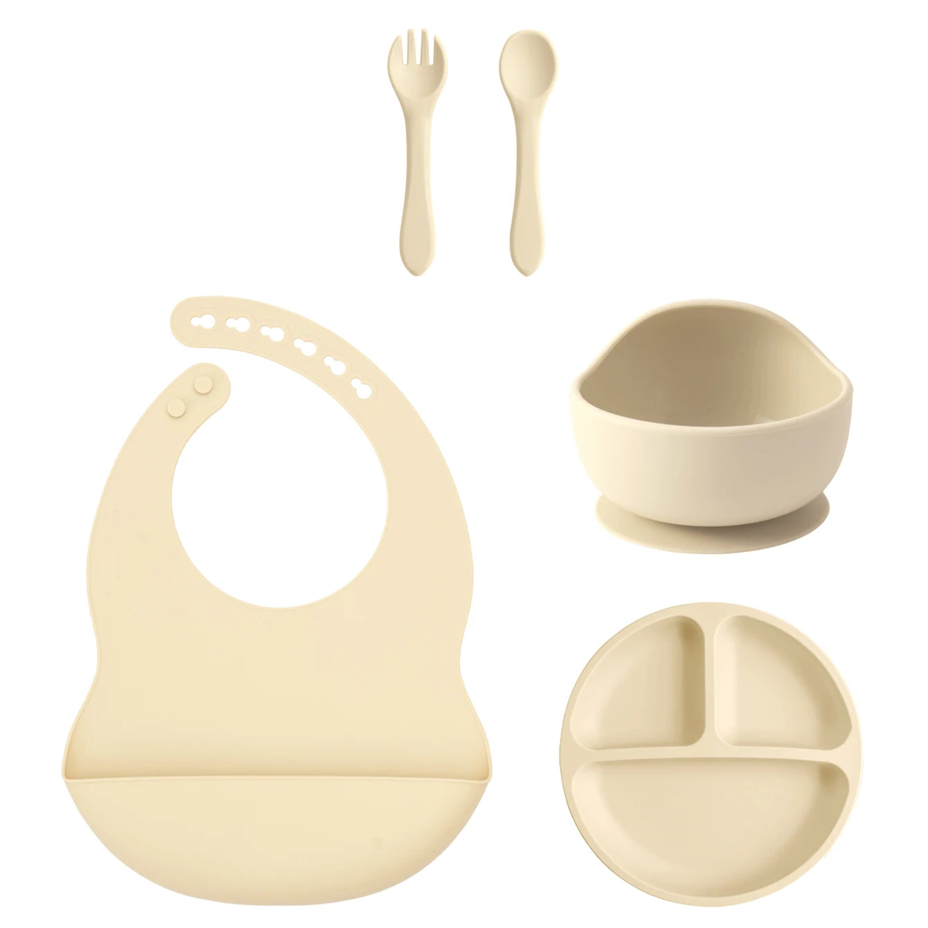 Silicone Baby Feeding Set — 5-Piece