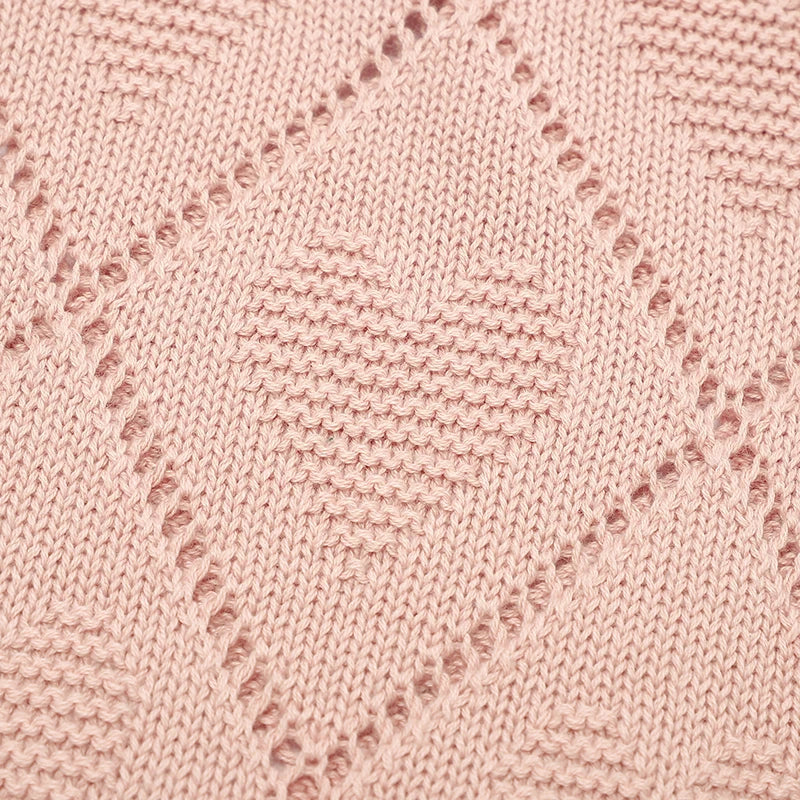 Cotton Knit Baby Blanket — Soft Swaddle Wrap 90x70cm