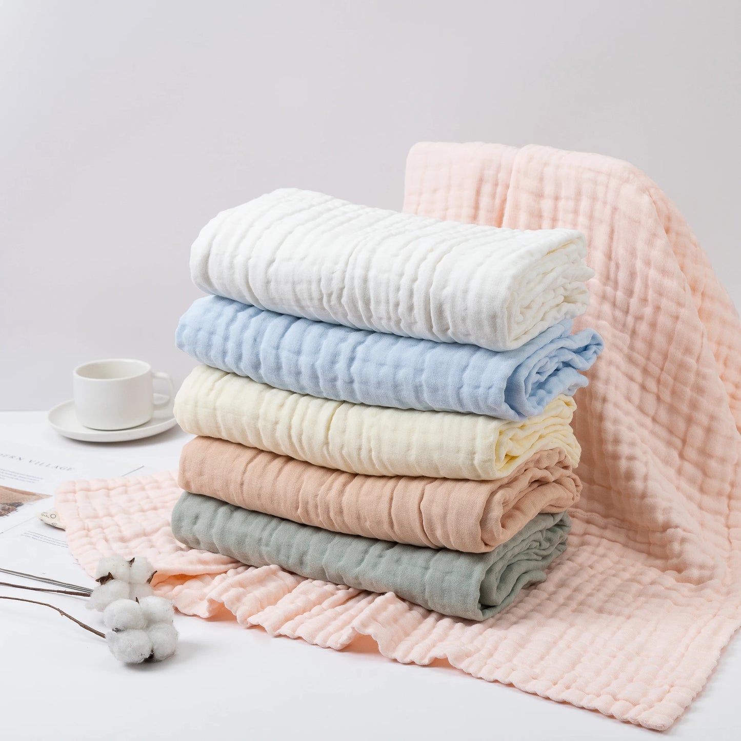 Baby Muslin Swaddle Blanket — 6 Layers