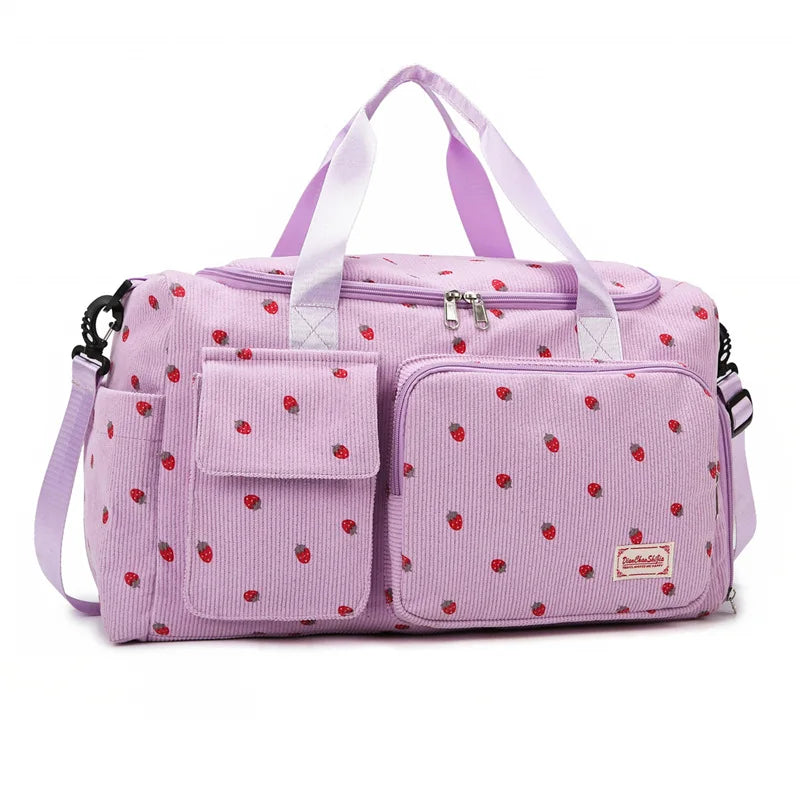 Large Corduroy Diaper Bag — Waterproof Tote
