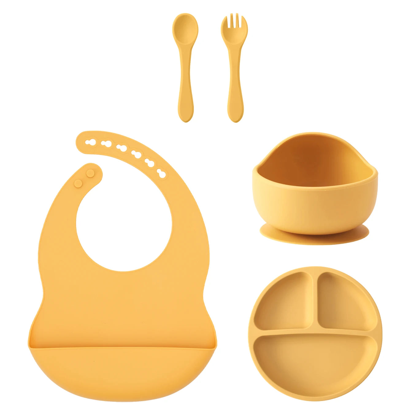Silicone Baby Feeding Set — 5-Piece