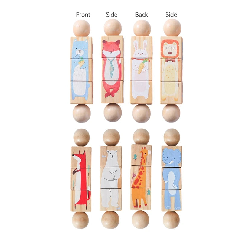 Montessori Rotating Animal Puzzle — Wooden Toy