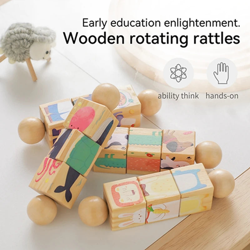 Montessori Puzzle Rattle – Wooden Toy