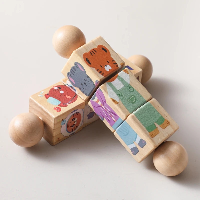 Montessori Rotating Animal Puzzle — Wooden Toy