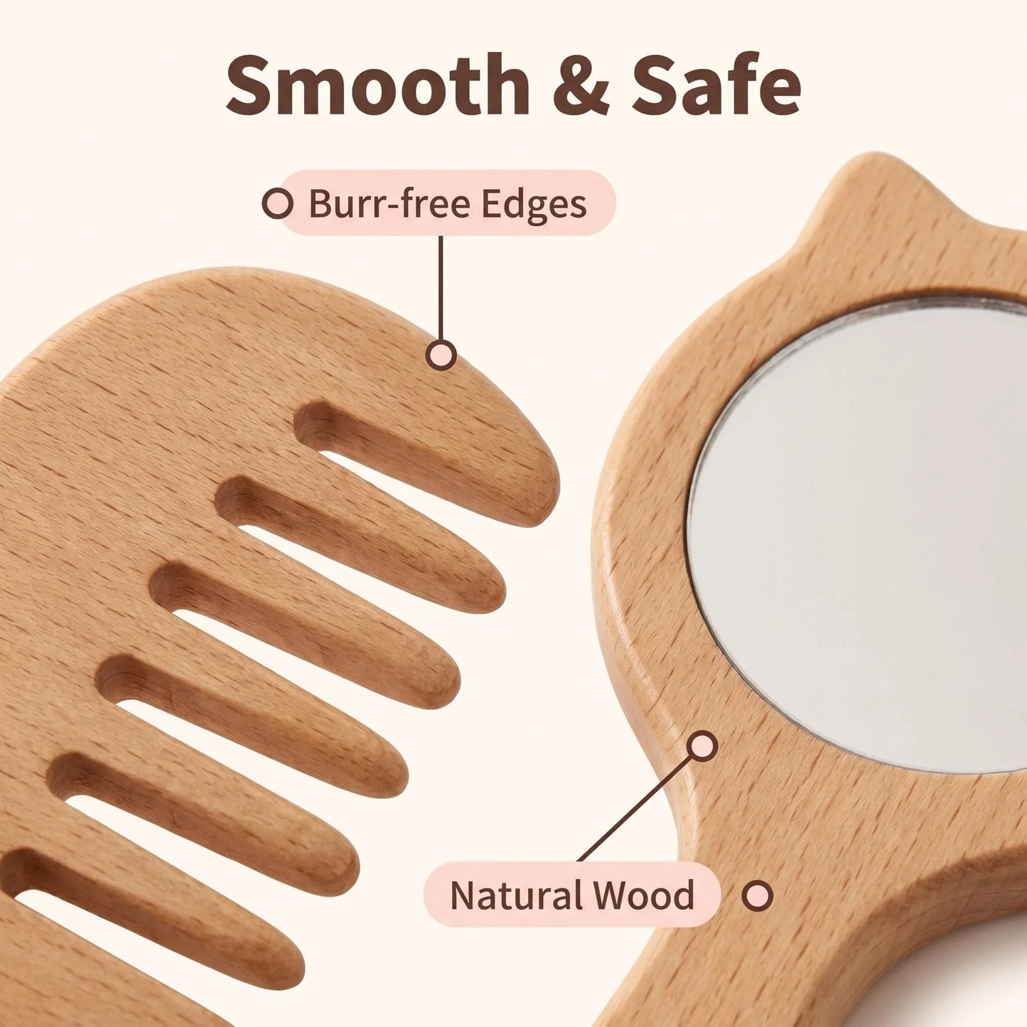 Montessori Makeup Toy Set — Wooden Role Play Gift