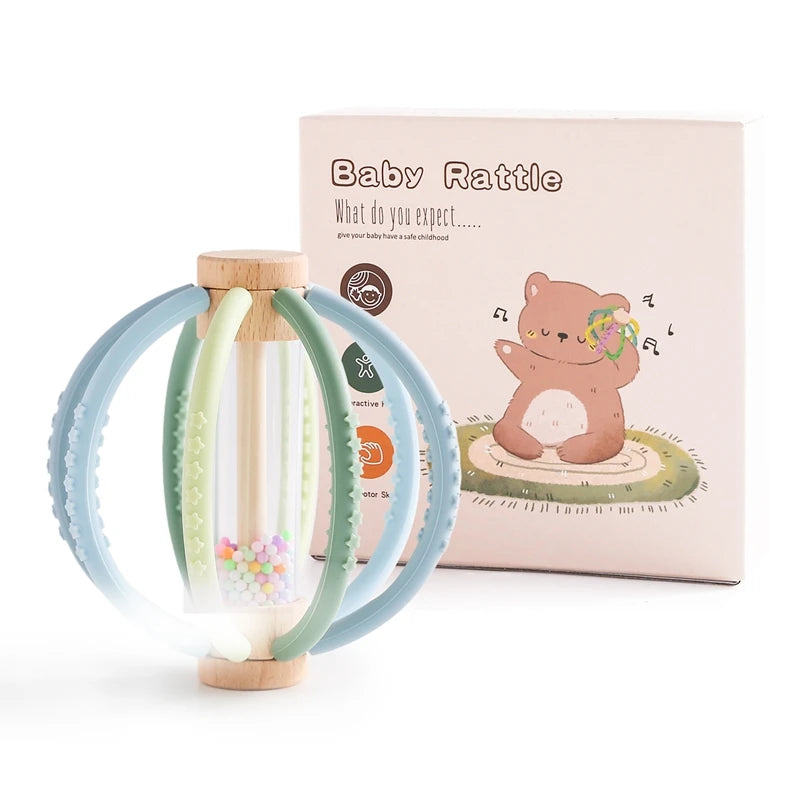 Silicone Sensory Rattle — Teether & Rain Stick