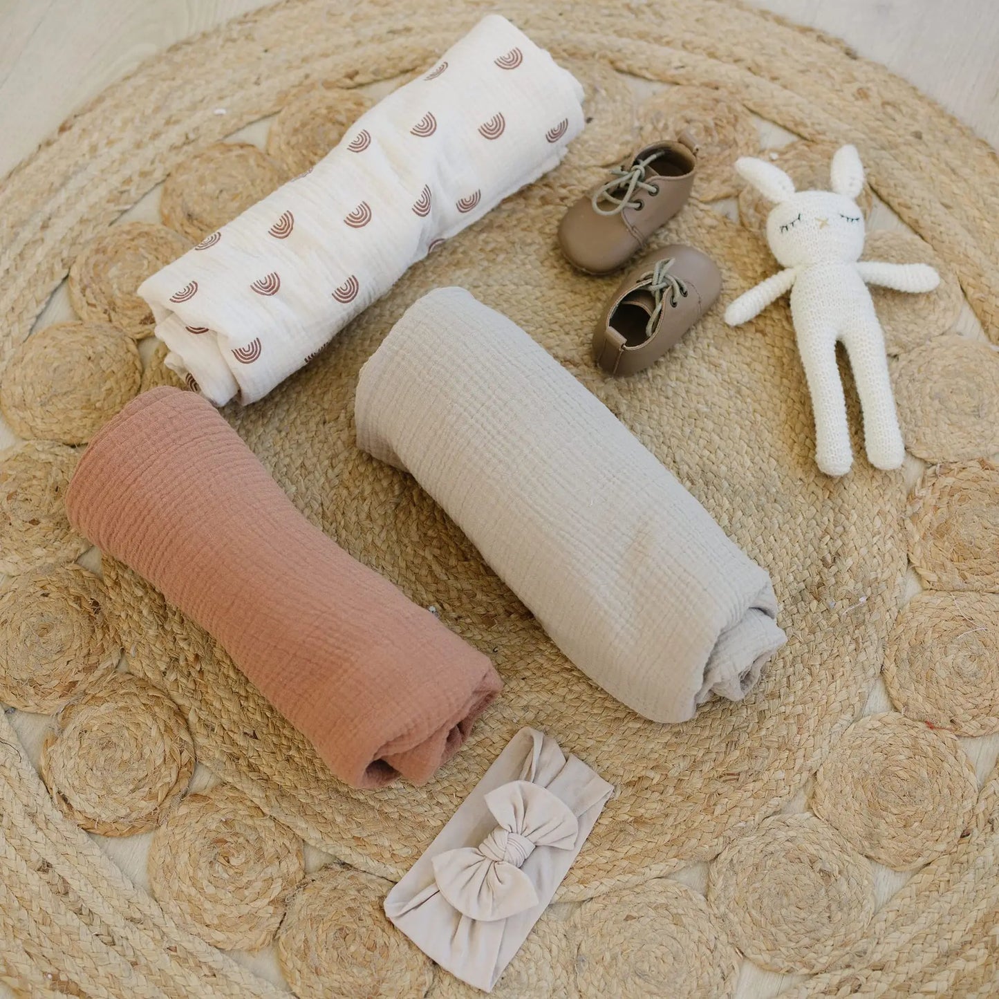 Baby Muslin Swaddle Blankets — Set of 3