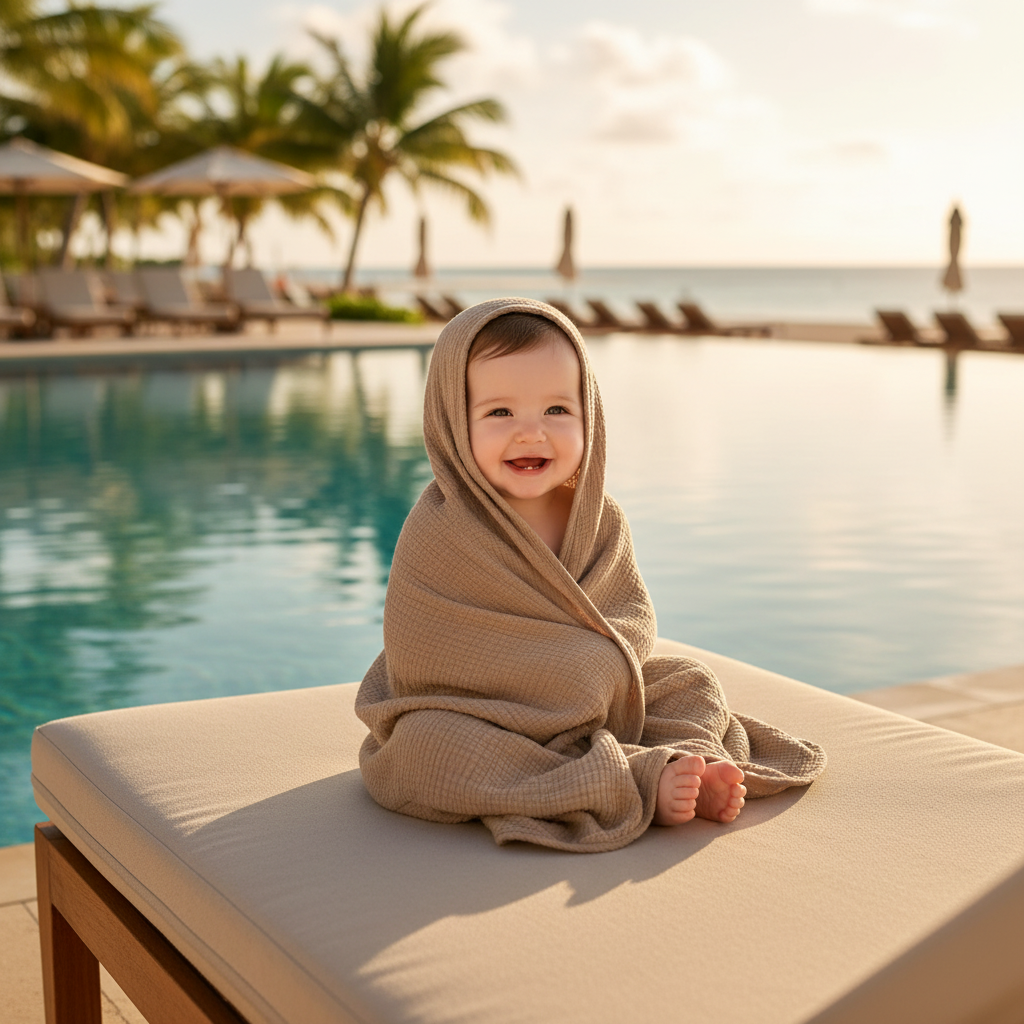 Baby badcape beach pool vakantie setting