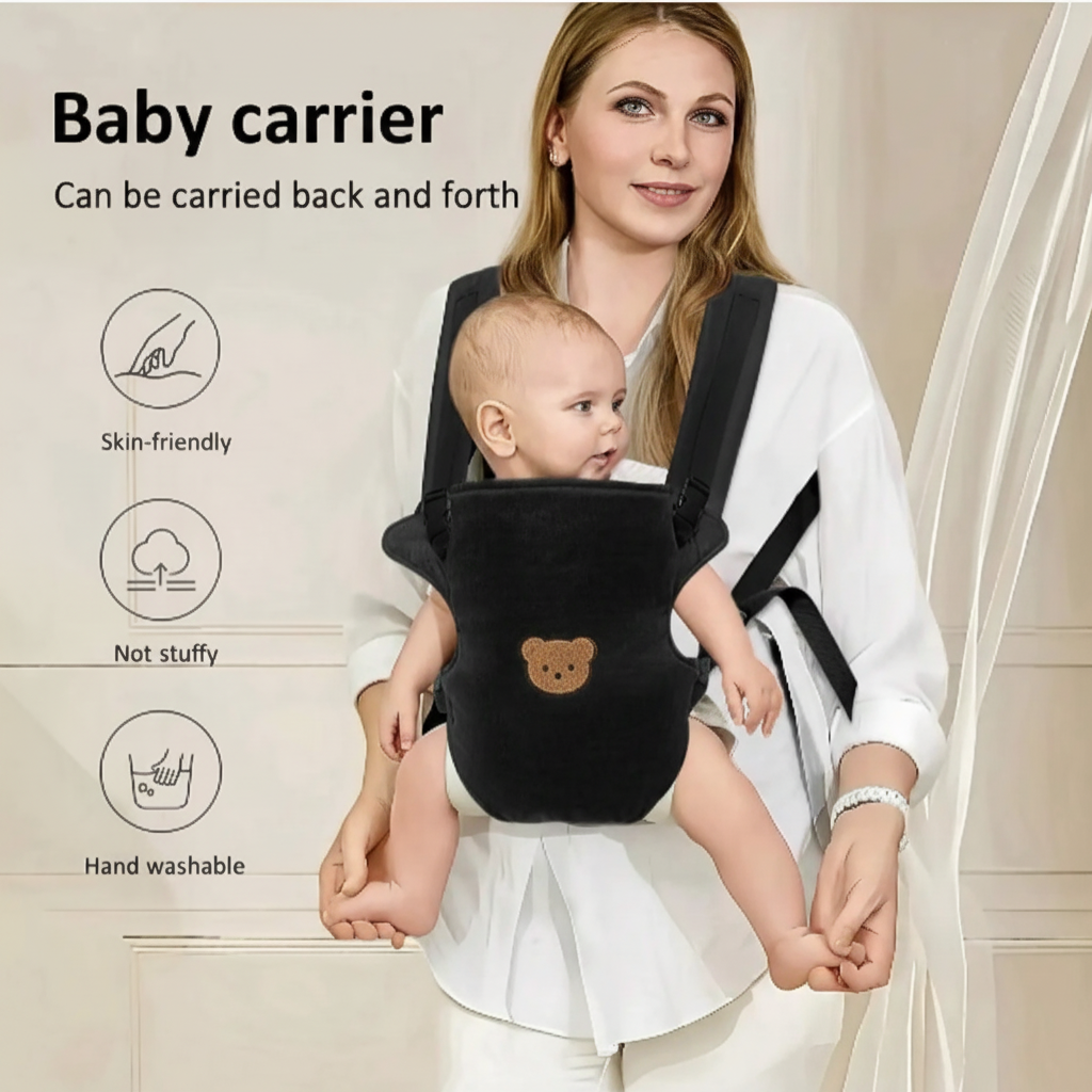 Baby carrier met beer detail