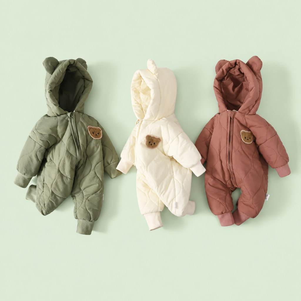 Baby rompers with pastel light green background