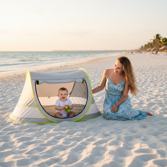 Baby strandtent lifestyle foto
