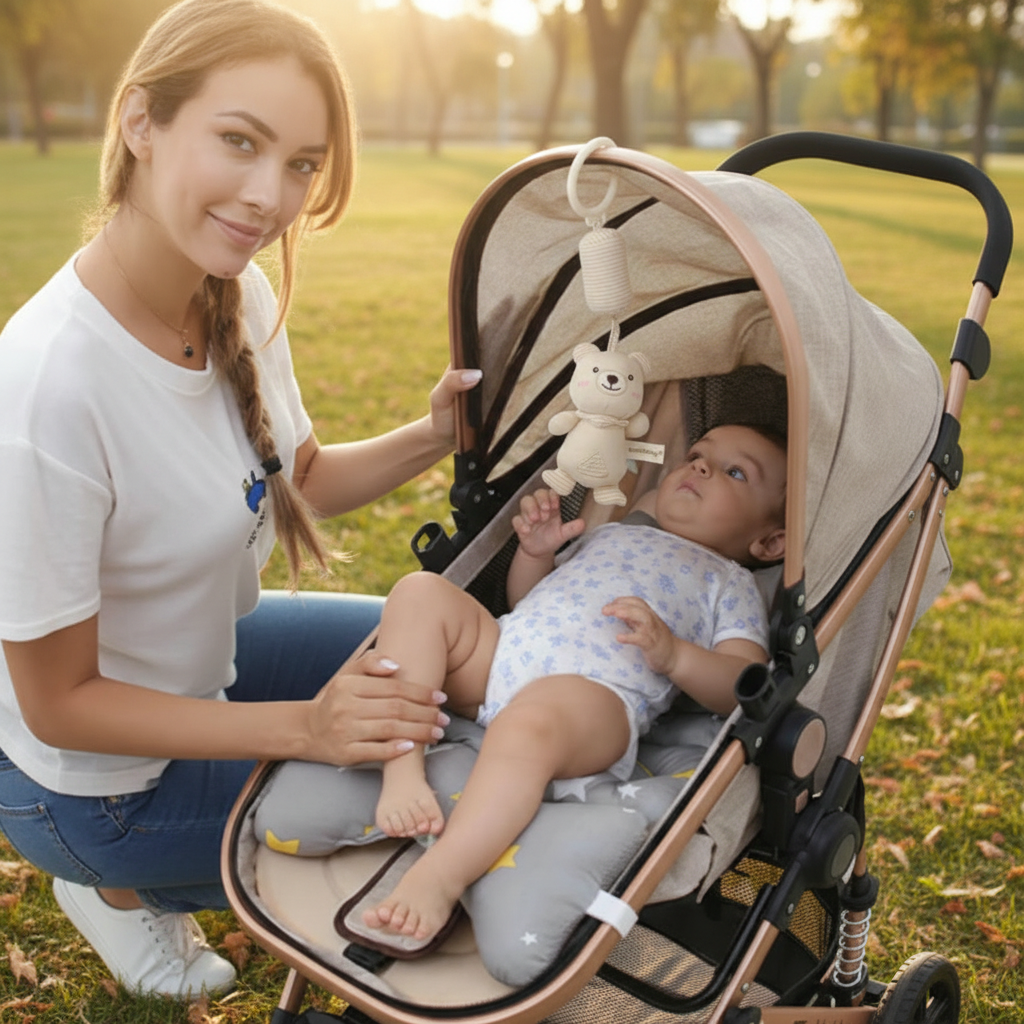 Beer rammelaar buiten kinderwagen 1:1
