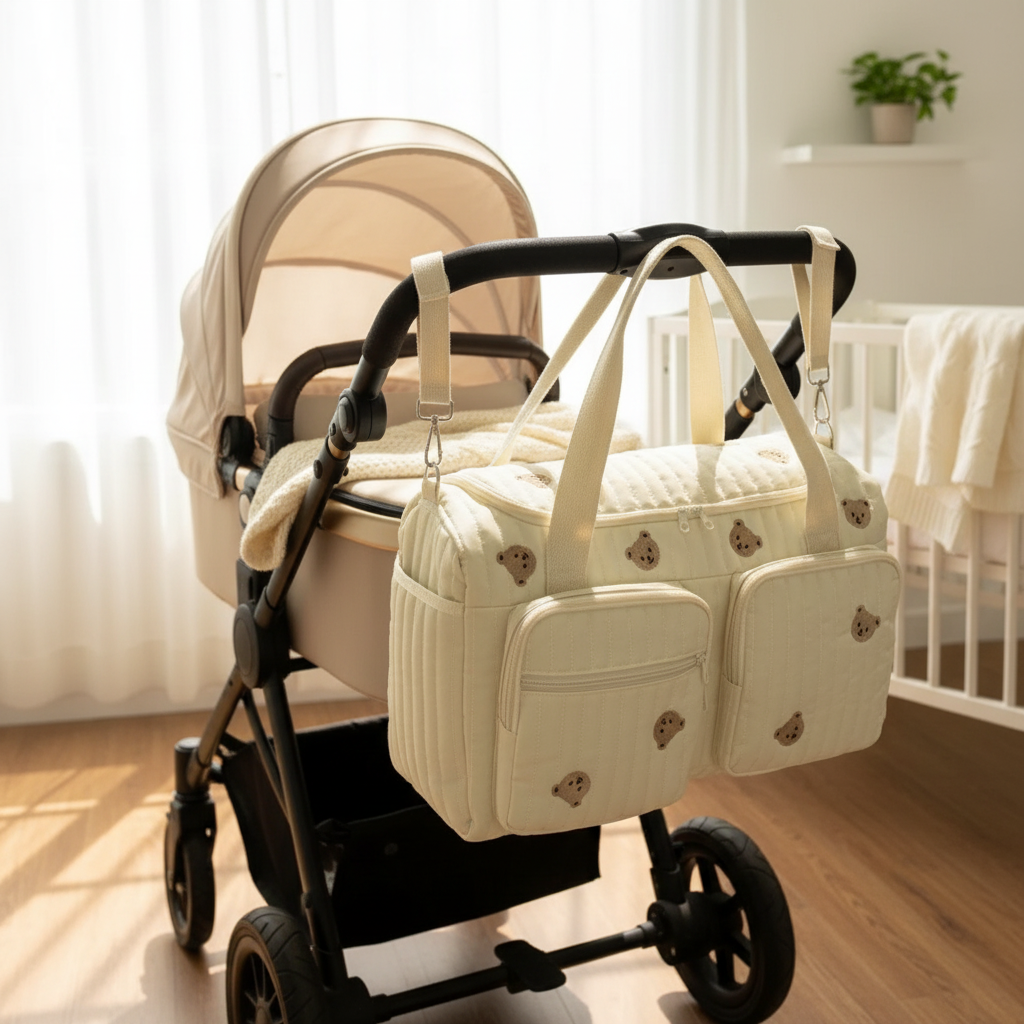 Diaper Bag on Stroller