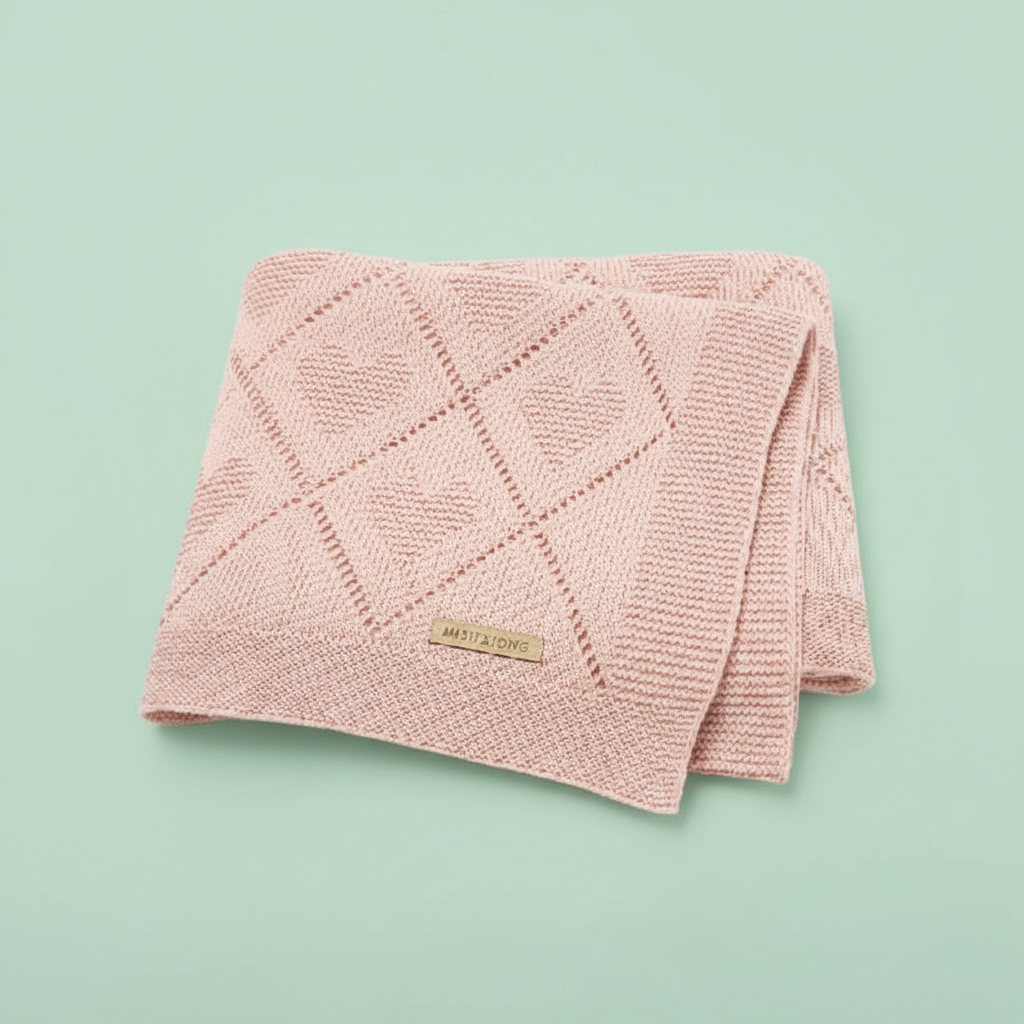 Gebreide deken ingezoomd