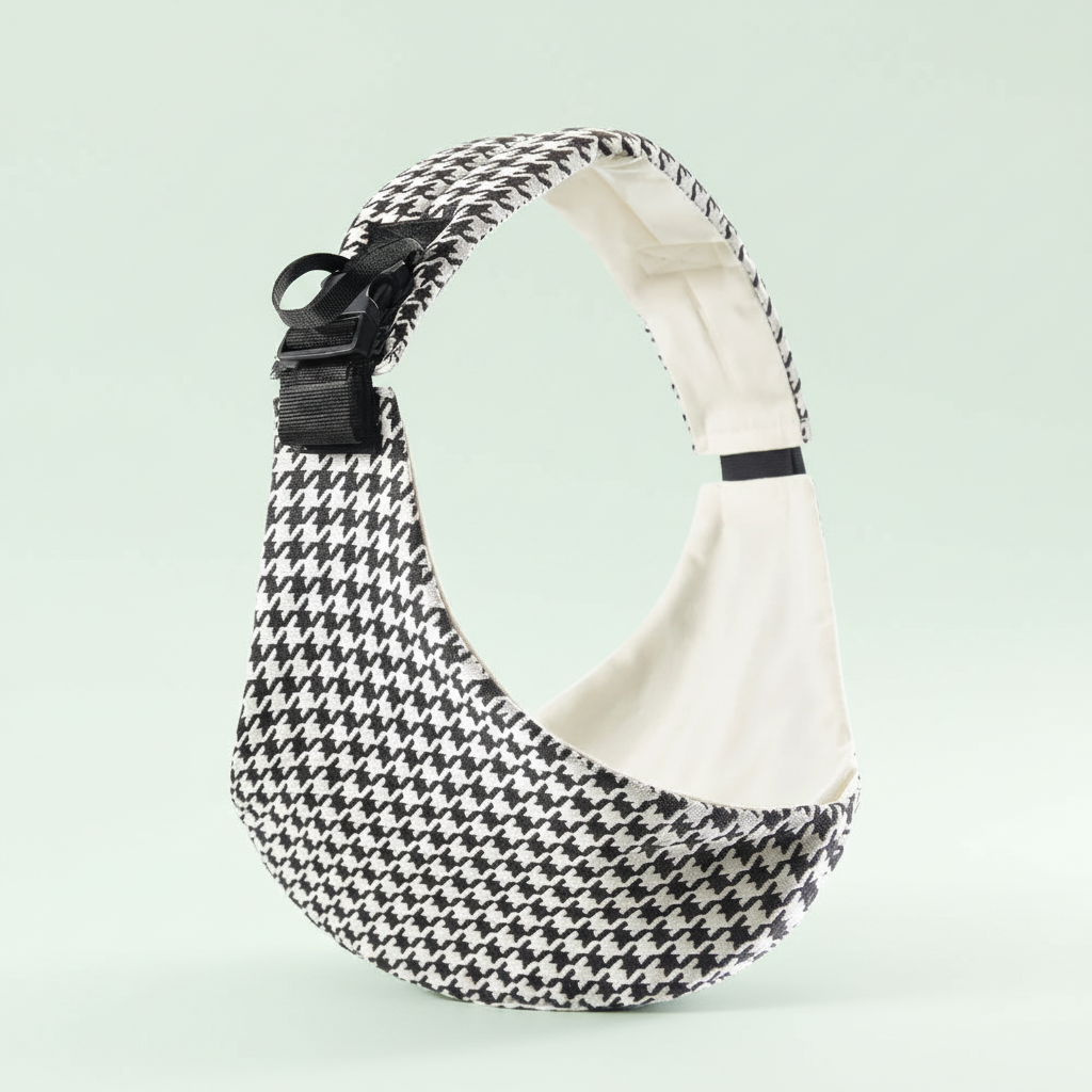 Houndstooth Hip Carrier Pastel Green Background