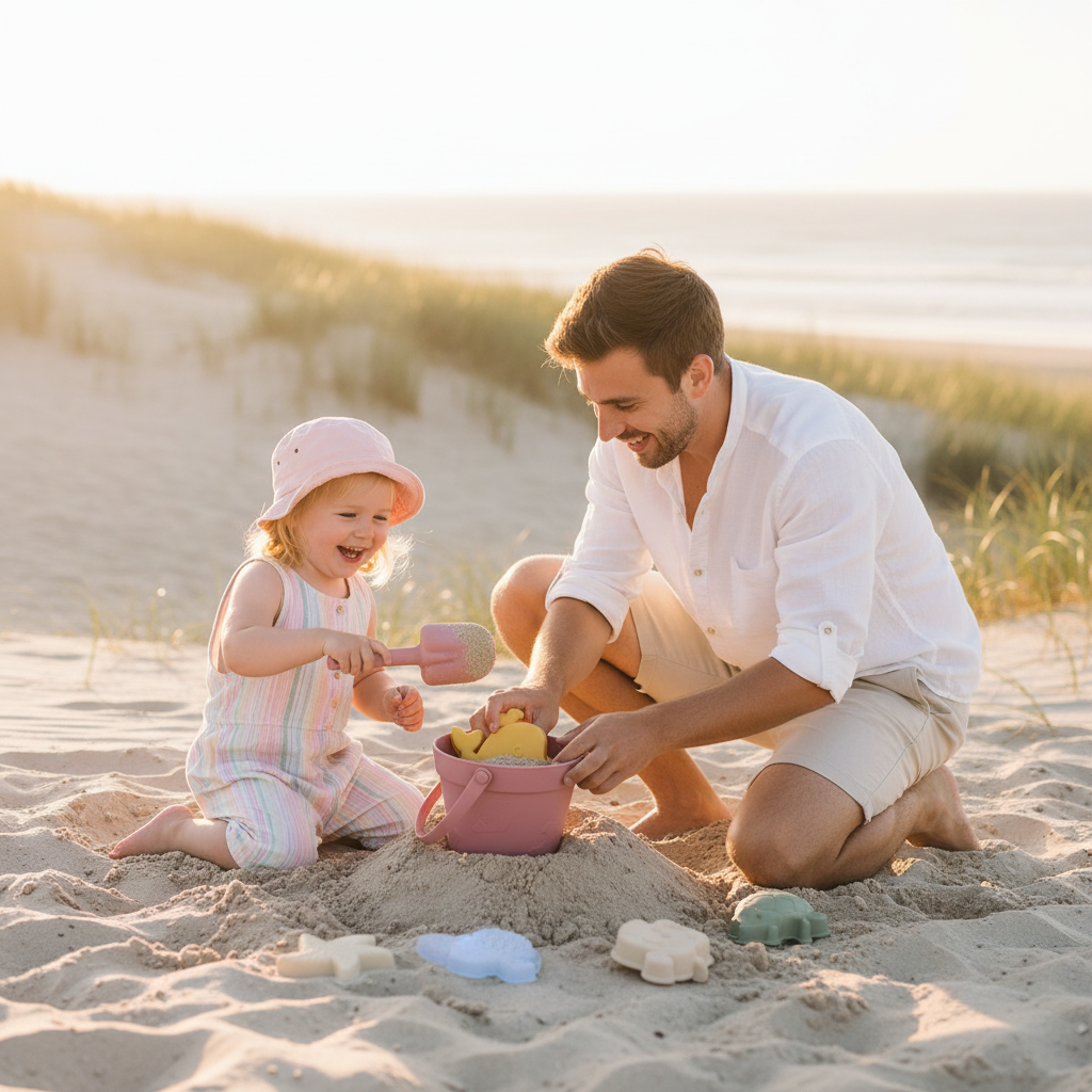 Lifestyle - vader en dochter op het strand