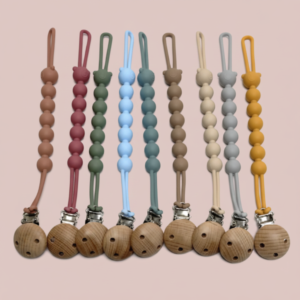 Pacifier Clips Blush