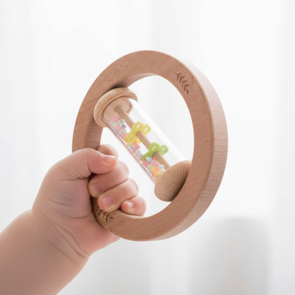 Rammelaar in babyhandje
